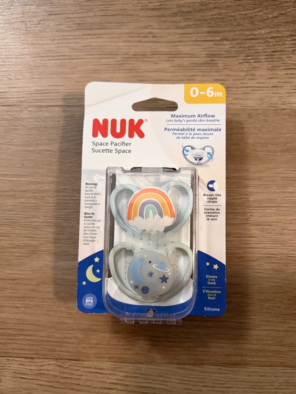 NEW! 0-6m NUK Space Pacifiers 2pack